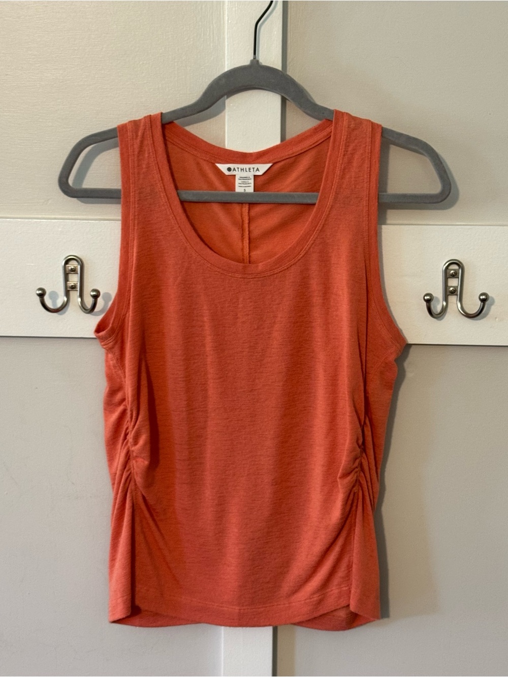 Athleta Women's Orange Ruched Side Tank